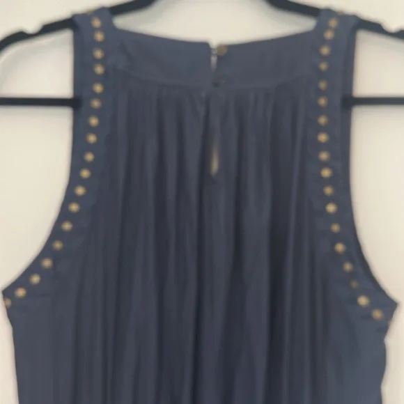 Ramy Brook Blue Embellished Ruched Sheath Dress - Picture 4 of 8